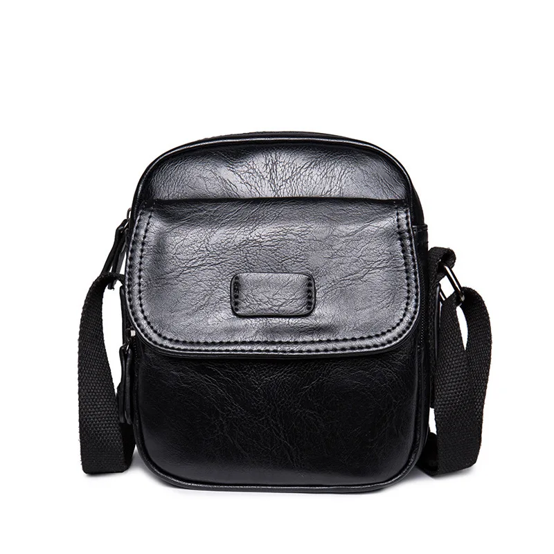 

RanHuang New 2018 Men's Small Shoulder Bags Pu Leather Messenger Bags Fashion Male Crossbody Bags Black A1347