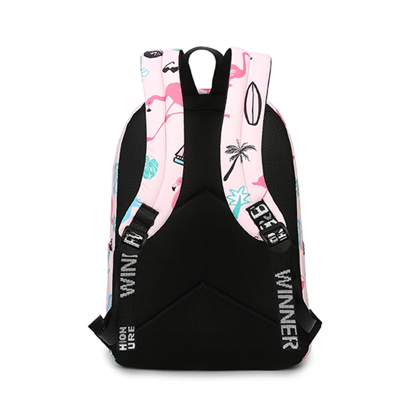 Оригинальный дизайнерский рюкзак фирменные милые рюкзаки с принтом фламинго для