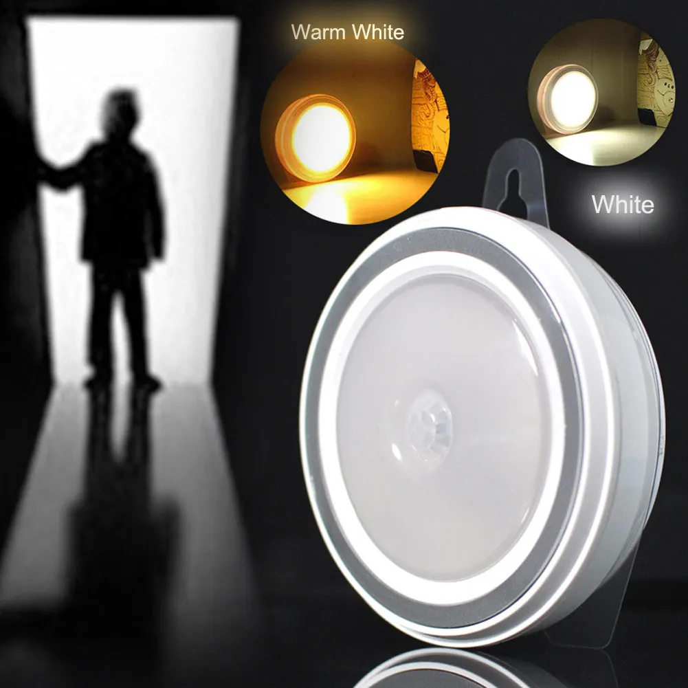 

1Pc 5 LED PIR Infrared Auto Motion Sensor Detector Night Light Lamp Home Corridor Closet Hook Wall Light Battery Powered