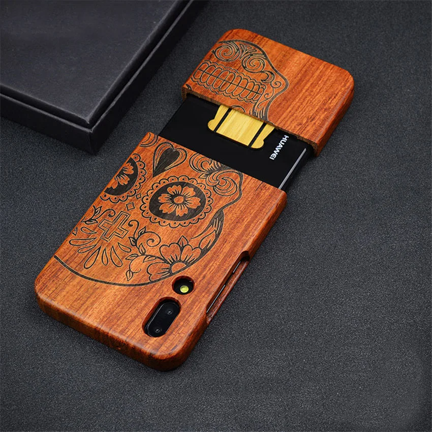Boogic Original Case For Huawei P20 Pro Pure Rosewood Wood Lite 360 Full Protective Cover |