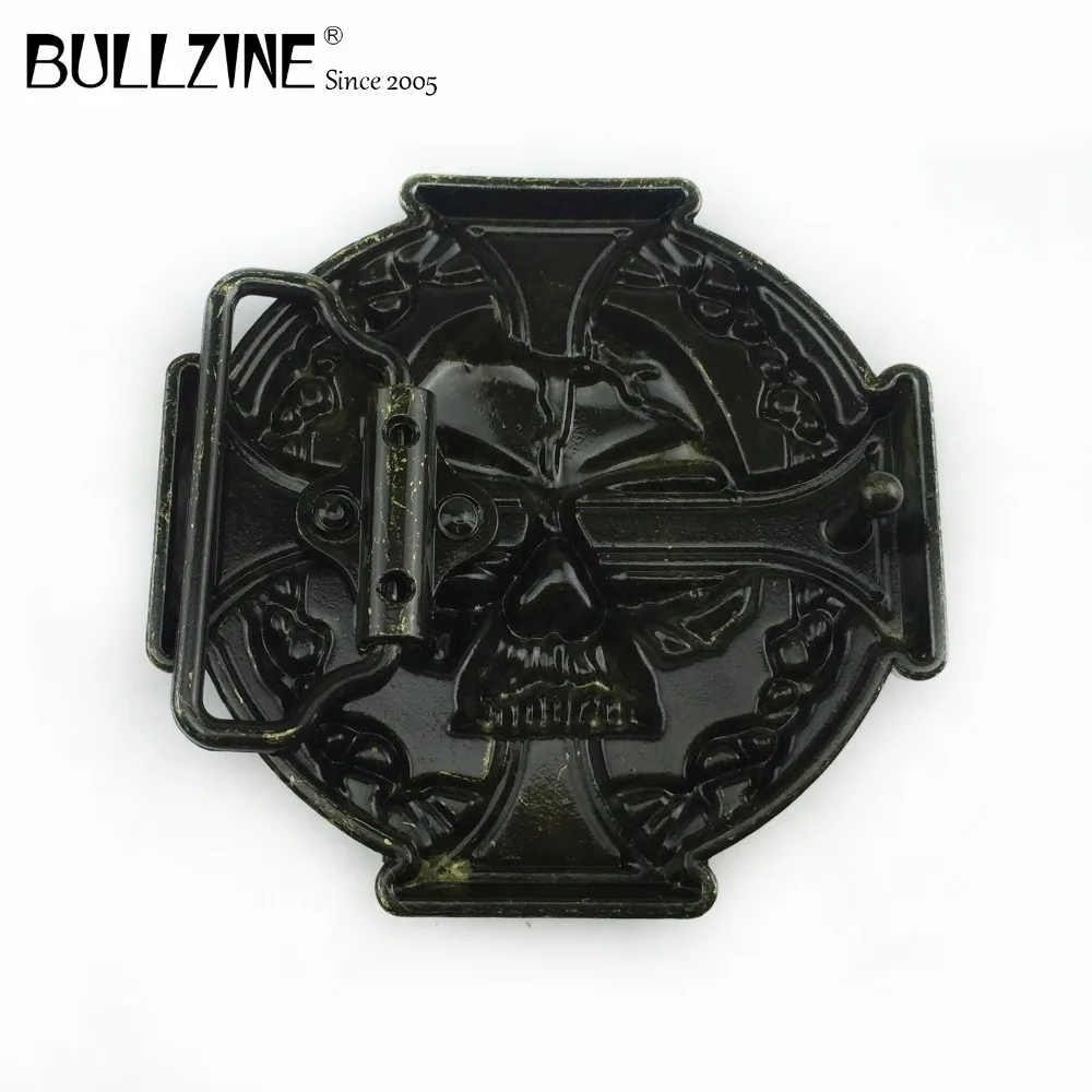 Bullzine western cross джинсы с изображением черепа в ковбойском стиле подарок пряжка на