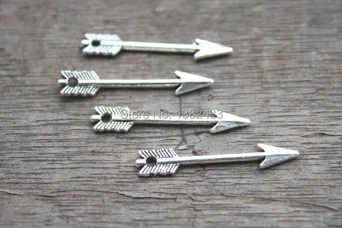 30 шт. подвески в виде стрелы Античные тибетские серебряные Φ 30x5 мм|arrow charm|silver arrow