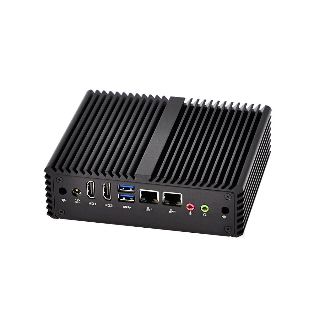 Qotom Мини ПК Intel Core 5005U i3 4010y i5 4200y 4200U Linux Безвентиляторный мини промышленный