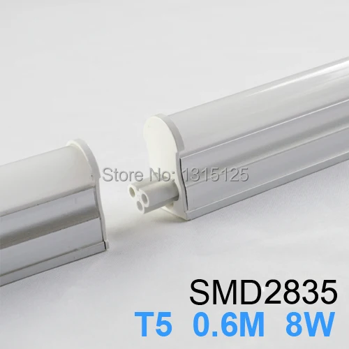 T5 8 Вт трубки светодиодные 600 мм SMD 2835 Сверхяркие лампы флуоресцентные AC 90 ~ 265 в