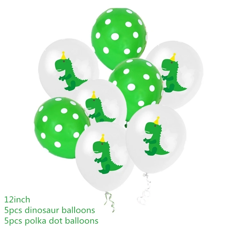 10pcs dinosaur set1 Динозавр вечерние принадлежности динозавр бумажный шарик гирлянда на день рождения детей, мальчика вечерние украшения мир Юрского периода джунгли вечерние украшения - Цвет: 10pcs dinosaur set1