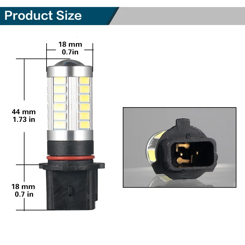 GZKAFOLEE 2 шт. P13W Led PSX26W SP13W 6000K 3000K 12 в 24 В Белый Автомобильный противотуманный
