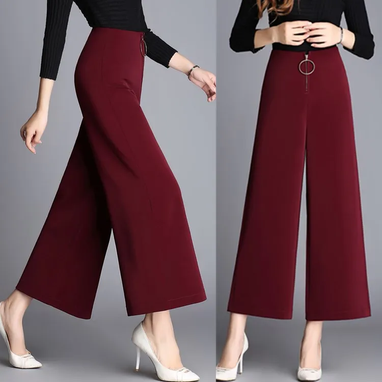 Фото Spring and autumn high waist culottes pants winter fashion wide-leg bigfoot wide leg ankle length trousers Женская одежда Spring and autumn high waist culottes pants winter fashion wide-leg bigfoot wide leg ankle length trousers Женская одежда