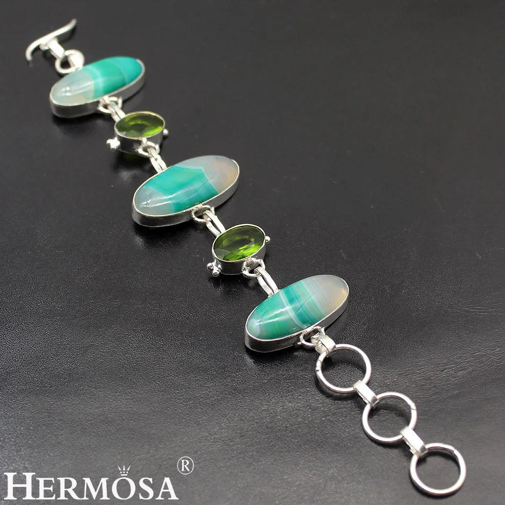 HERMOSA ювелирные изделия очаровательные Модные женские браслеты серебряного цвета