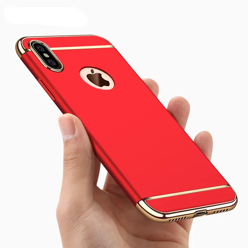 Роскошный чехол для iPhone X 8 жесткий накладка MOFi 7 6 6S Plus роскошный золотой и синий