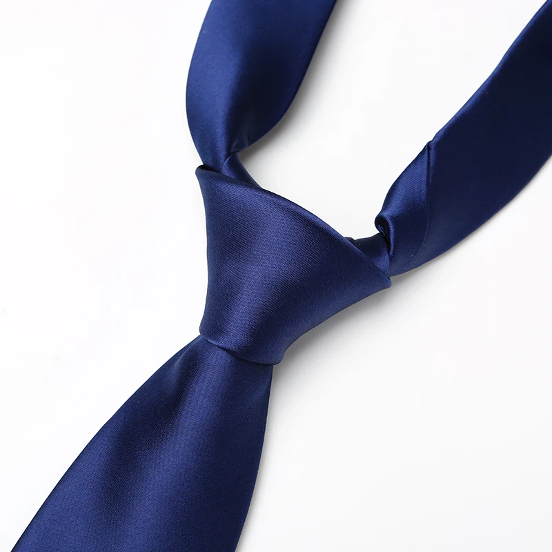 Классические шелковые галстуки для мужчин 2019 Новые однотонные темно-синие