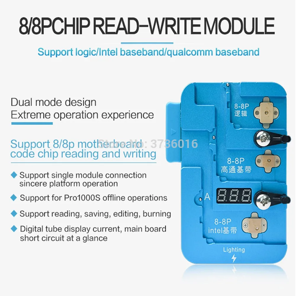 JC PRO 1000S подключение использовать программатор инструмент для iphone 6/6p 6s/6s p 7/7p 8-8p x baseband чип для чтения сохранение горения