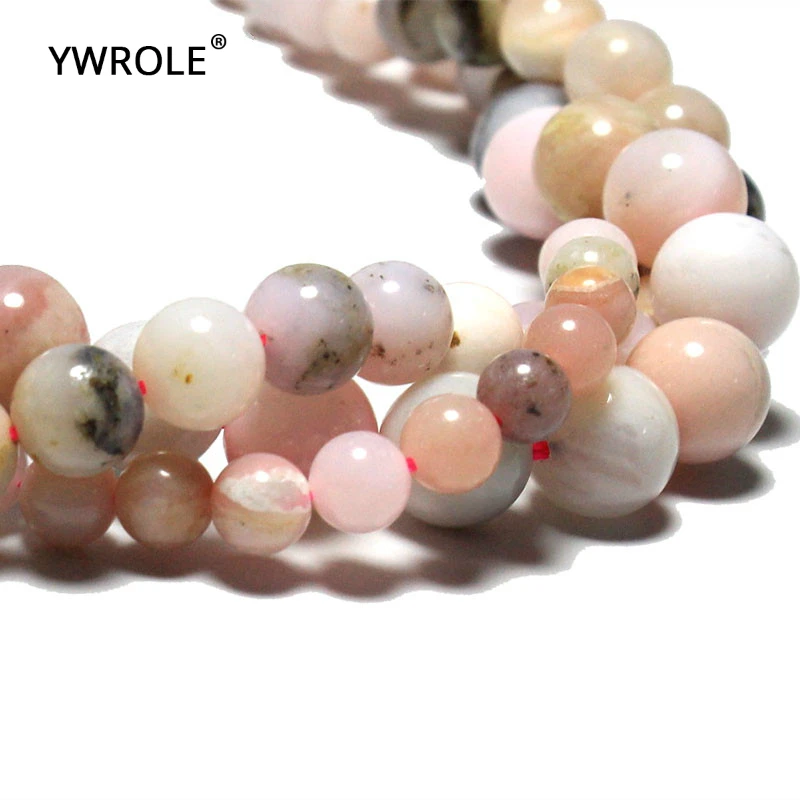 Wholesale 100% Natural Imported Pink Opal Gem Stone Beads For Jewelry Making DIY Bracelet Necklace 6/8/10 mm Strand 15'' Lots |