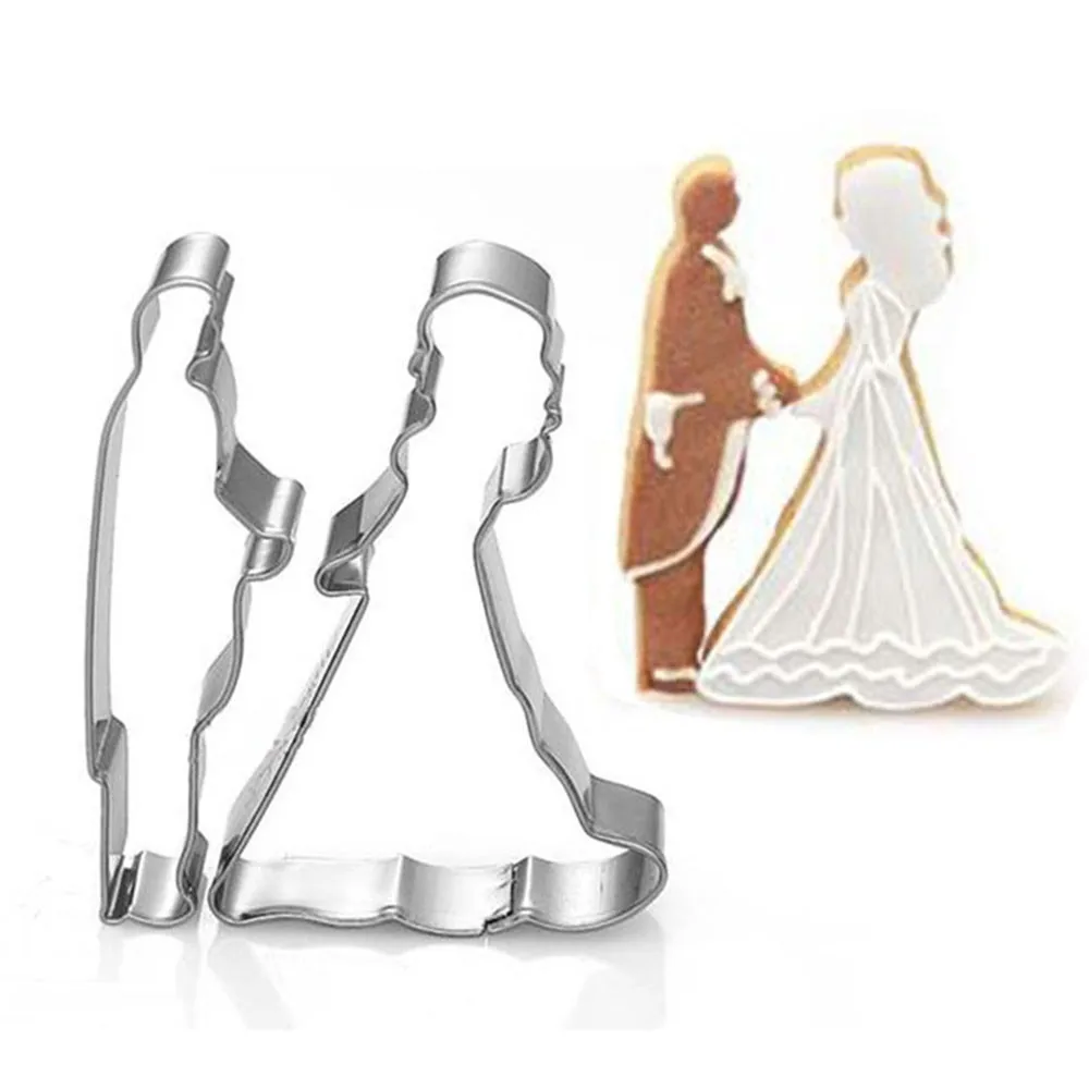 Металлические формочки для печенья в форме жениха невесты форма торта шоколада