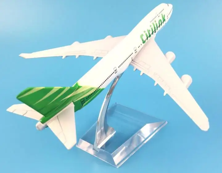 Воздух Индонезия Citilink дыхательные пути B747 400 Боинг 747 авиакомпании 16 см модель