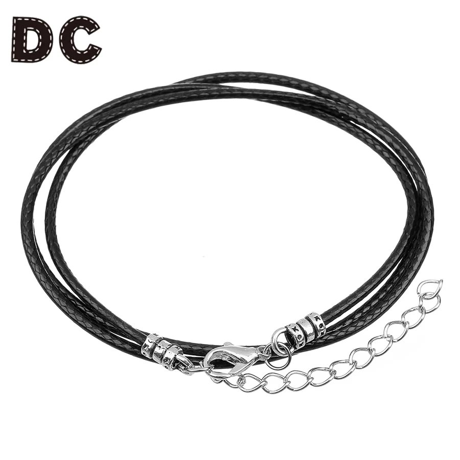 DC 5 шт оптом Простые Длинные черные плетеные Вощеные веревки коричневые кожаные