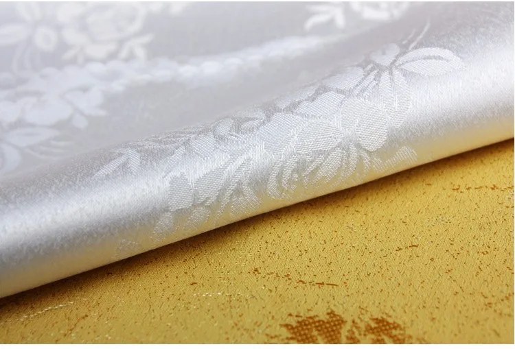 10 шт./лот Полиэстеровые белые жаккардовые складные Цветочные ротовые салфетки из