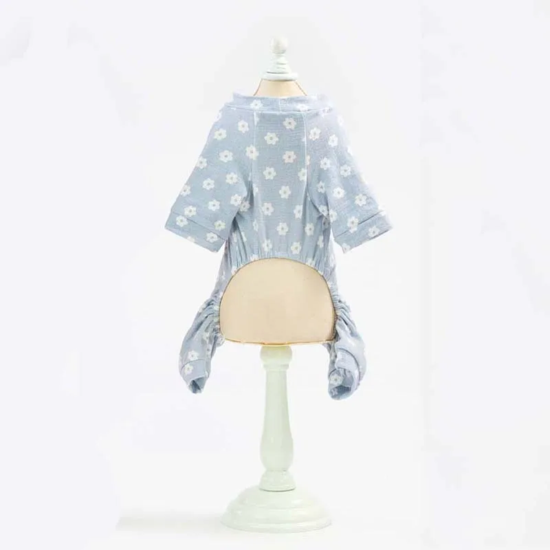 Милый комбинезон с цветочным принтом для собак летняя крутая дышащая одежда