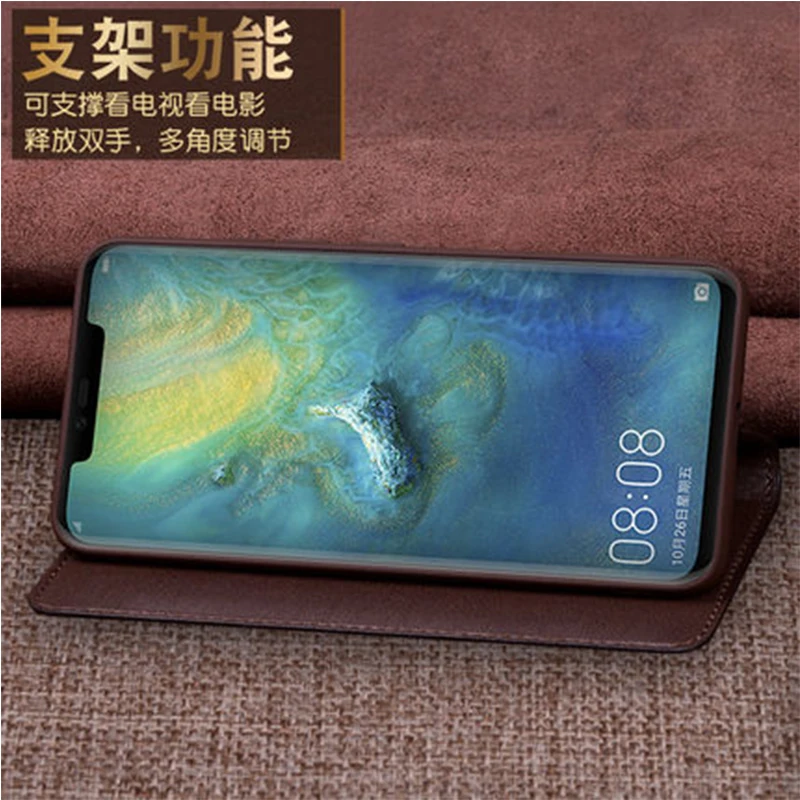 Роскошный смарт-чехол для Huawei Mate 20 Pro чехол из натуральной кожи X Бесплатная