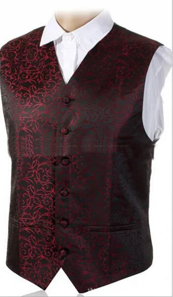 Мужской модный жилет с цветком кешью Приталенный в британском стиле для отдыха