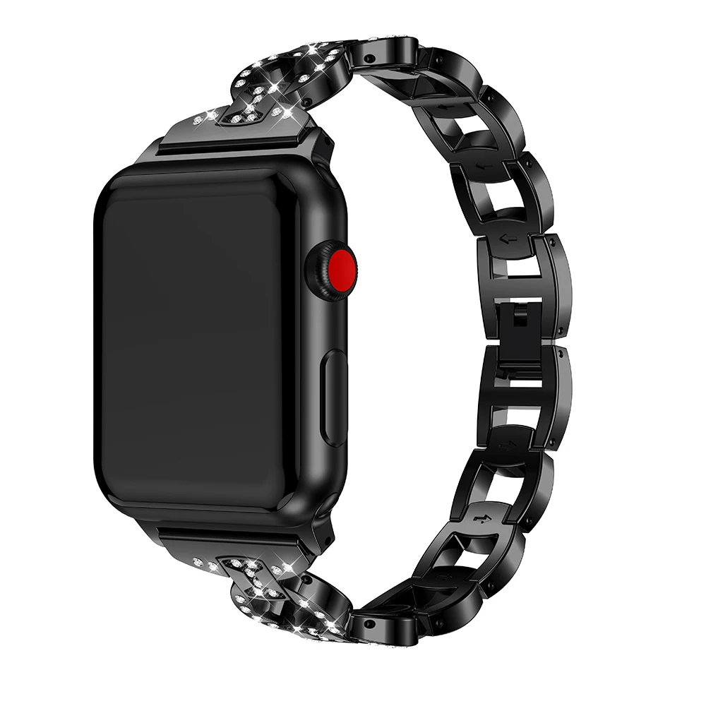 Fashion Watch band for Apple Watch Bands 38mm/42mm/40mm/44mm diamond Steel Strap for iwatch series 4 3 2 1 Bracelet wristband