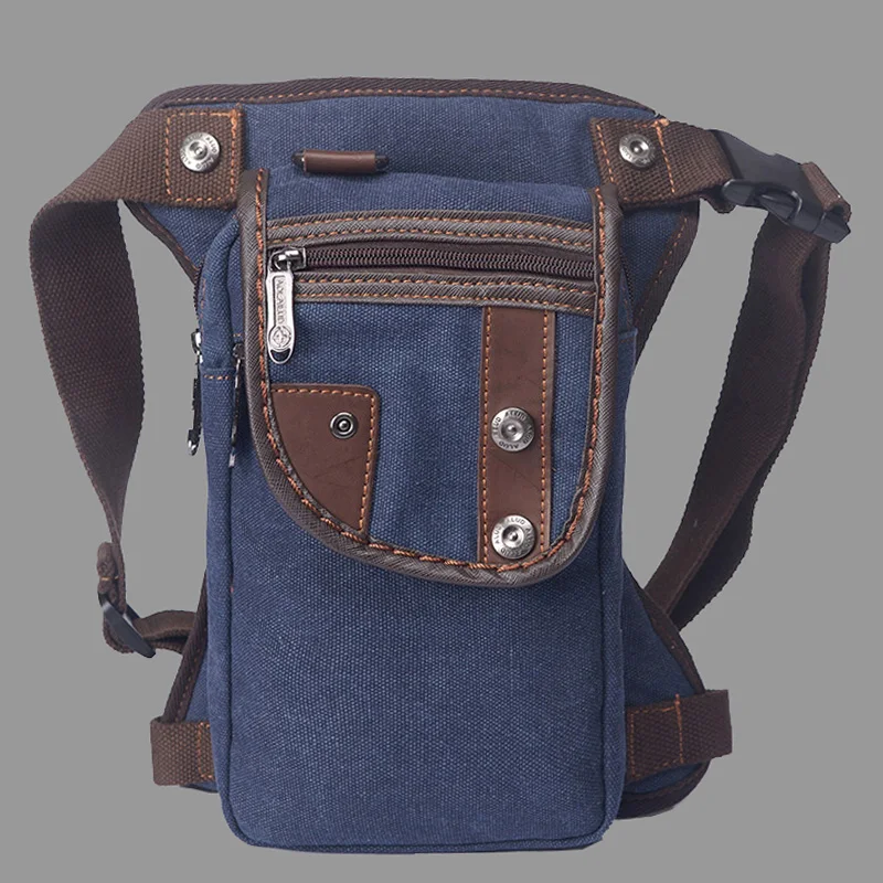 Для мужчин поясная Водонепроницаемый нейлон/холст messenger Сумки на плечо Crossbody мотоциклист Бум Хип пояса кошелек Fanny падения нога Сумки