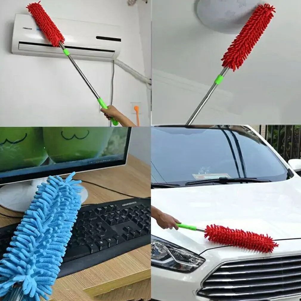 Выдвижная тряпка из микрофибры Регулируемая щетка для пыли длинная ручка уборочная машина выдвижной инструмент для уборки дома очиститель