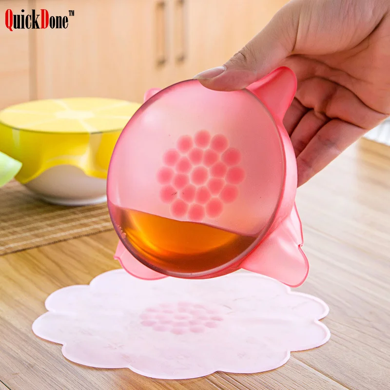 QuickDone универсальная Силиконовая Вакуумная Крышка чаша Пан Пособия по кулинарии