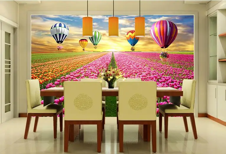 Индивидуальные обои с цветами тюльпанами для стен 3 d фотообои детской
