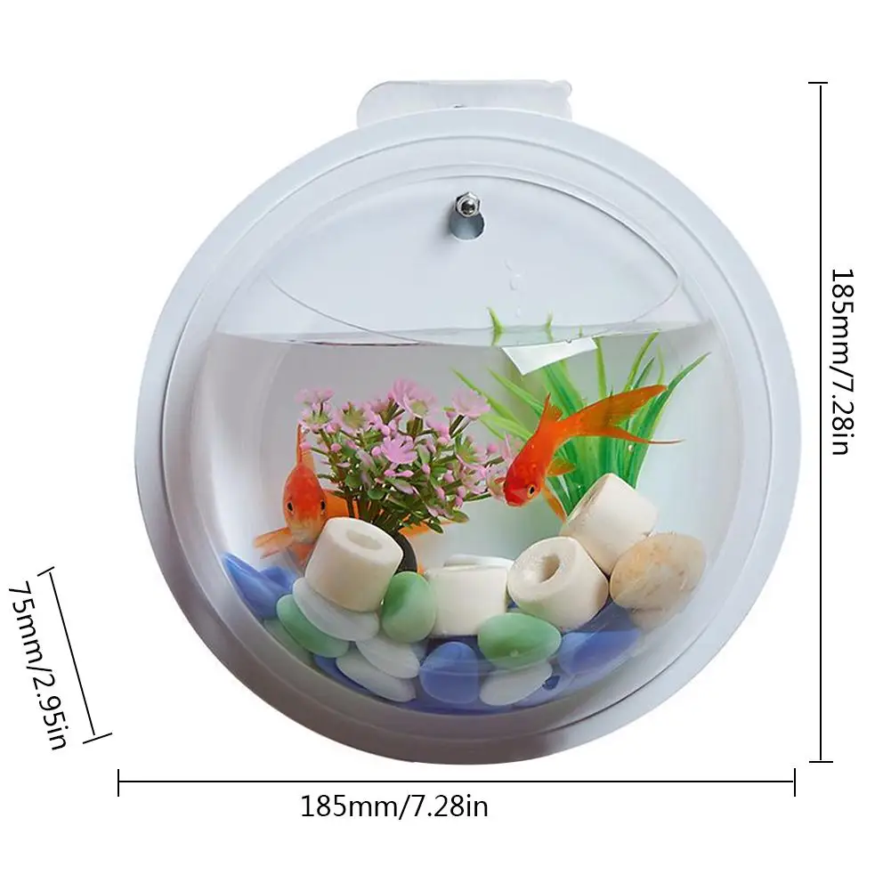 Подвесной цветочный горшок емкость для рыбы прозрачный контейнер террариума