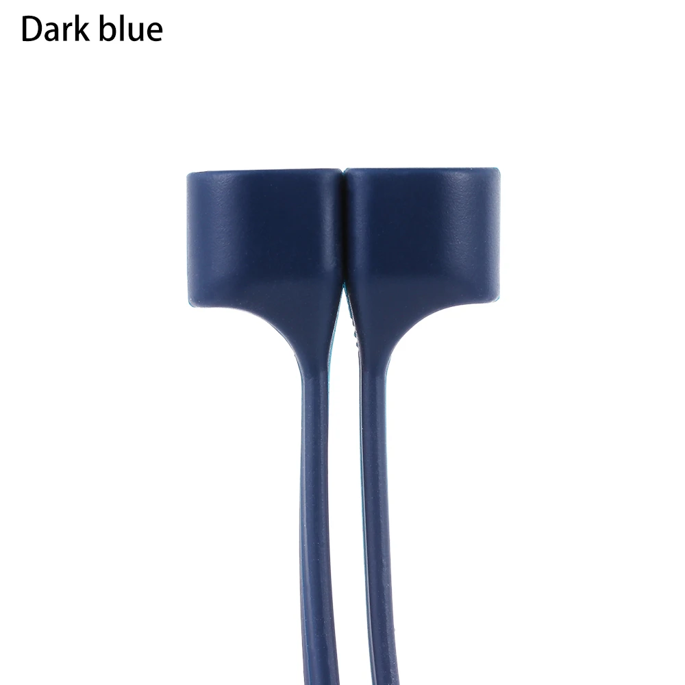 dark blue Модные наушники анти-потеря ремень Магнитная Петля Веревка кабель Airpods магнит ремень аксессуары для Apple AirPods - Цвет: dark blue