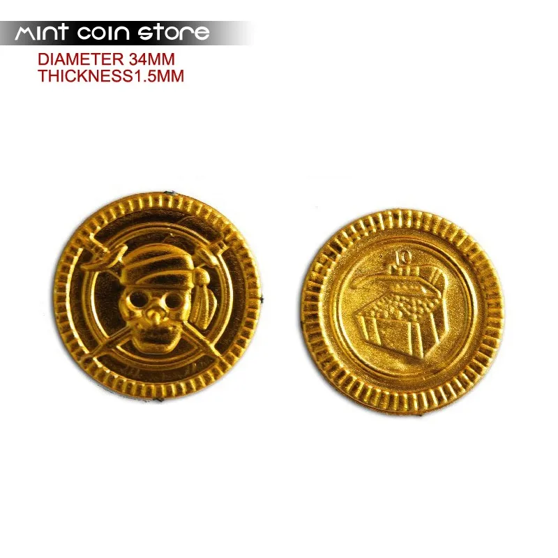 Крутой необычный пластиковый капитан пиратское сокровище 1000 шт. золотые монеты