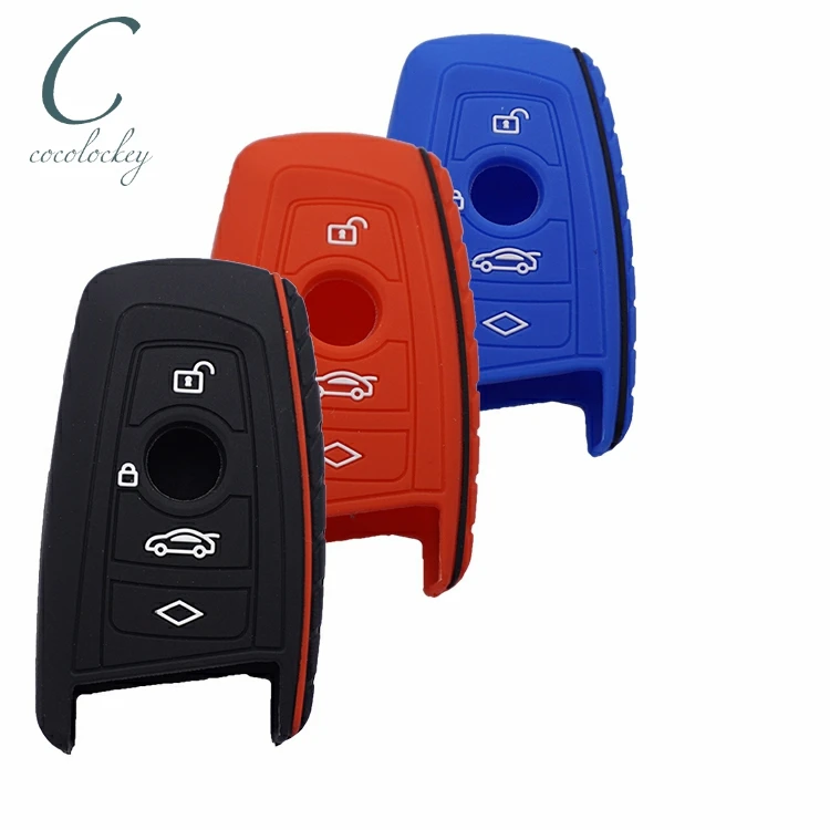 Cocolockey силиконовый чехол для брелка с ключом кожи подходят BMW F10 F20 F30 Z4 X1 X3 X4 M1 M2 M3 E90