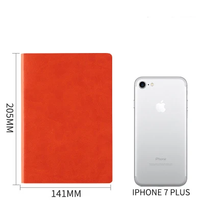 Orange A5, чистый цвет, твердый переплет, в горошек, для школы, офиса, блокнот, канцелярские принадлежности, пустая линия, в сетку, в горошек, программа, хороший планировщик, журнал поставок, подарок - Цвет: Orange