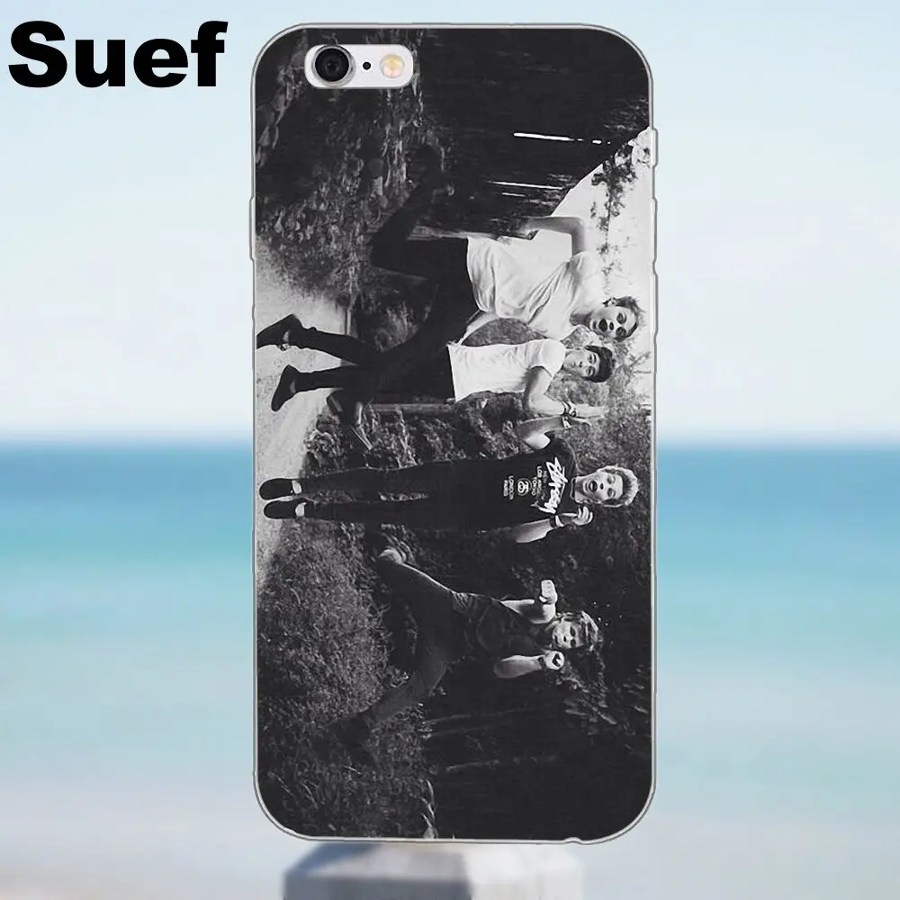 5sos 5 секунд летней мягкой ТПУ кожи живописи для iPhone X 4 4S 5S 5C SE 6 6S 7 8 Plus Galaxy J1 J3 J5 J7 A3 A5