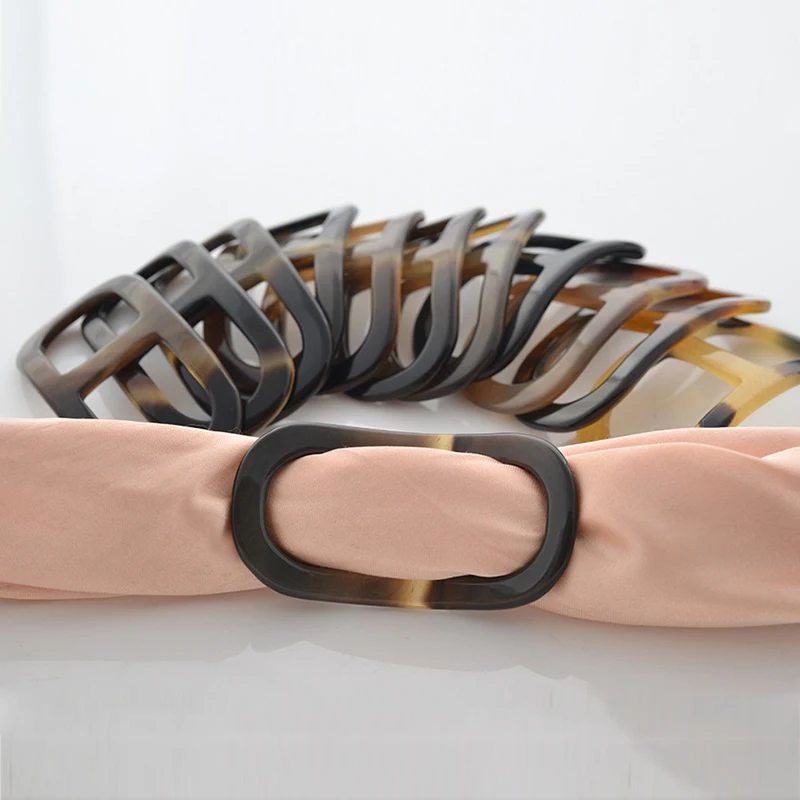 RUNMEIFA ювелирное изделие цилиндрическое кольцо в форме буквы H шелковое для шарфа