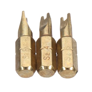 Биты для отвертки U-образные, 25 мм, U4, U6, U8, 14 дюйма, 3 шт.