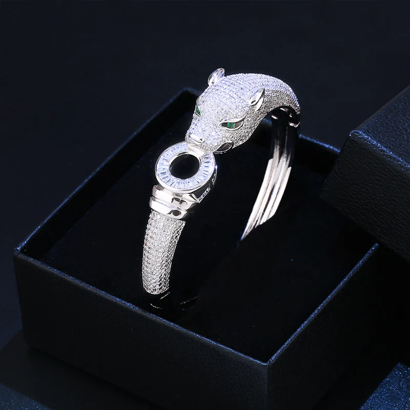 OCESRIO Элитный бренд Leopard браслет Jewelry высокое качество CZ проложить дизайнер Для