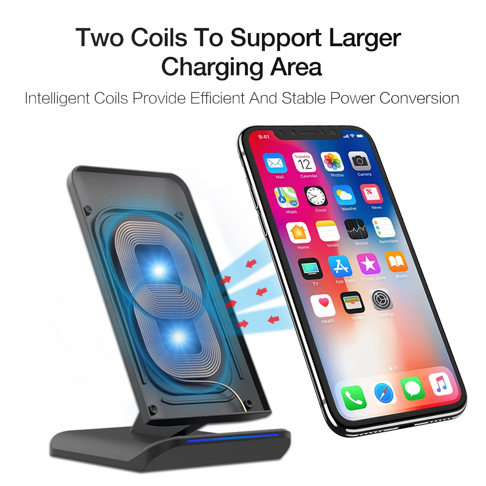 Smart LED Indicate Fast Charging Adapter For Samsung S6 S7 Edge Qi 10W Wireless Charger With QC3.0 Head LG Nexus 7 6 | Мобильные
