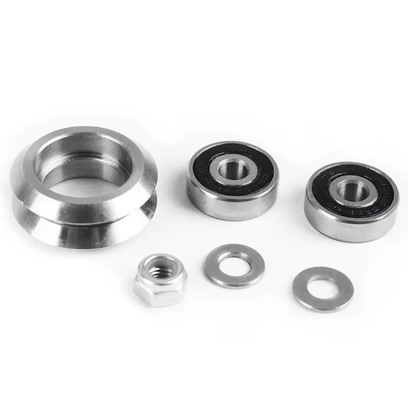 1 Набор высокоточных серебряных металлических колес с ЧПУ из нержавеющей стали