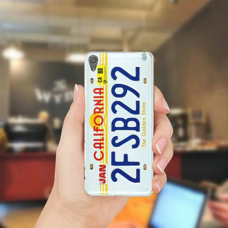 Номерных знаков для случае sony Xperia Z1 Z2 Z3 Z4 Z5 компактный Премиум M2 M4 M5 E3 E5 T3 XA Мягкие