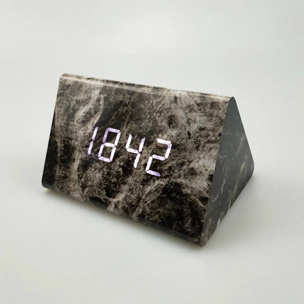 2019 Новый термометр календарь с голосовым управлением деревянный светодиодный