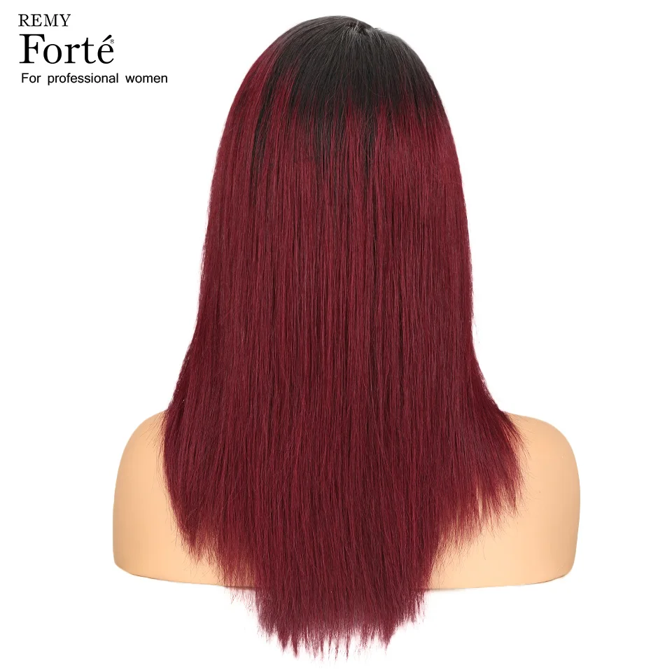 Парики из натуральных волос на кружевной основе Remy Forte прямые настоящие TT1B/99J