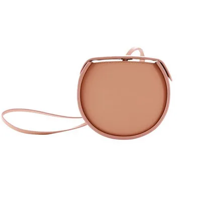 Pink Винтажные однотонные женские сумки, маленькие круглые седельные сумки, женские сумки через плечо, женские Сумки из искусственной кожи, женские сумки-мессенджеры - Цвет: Pink