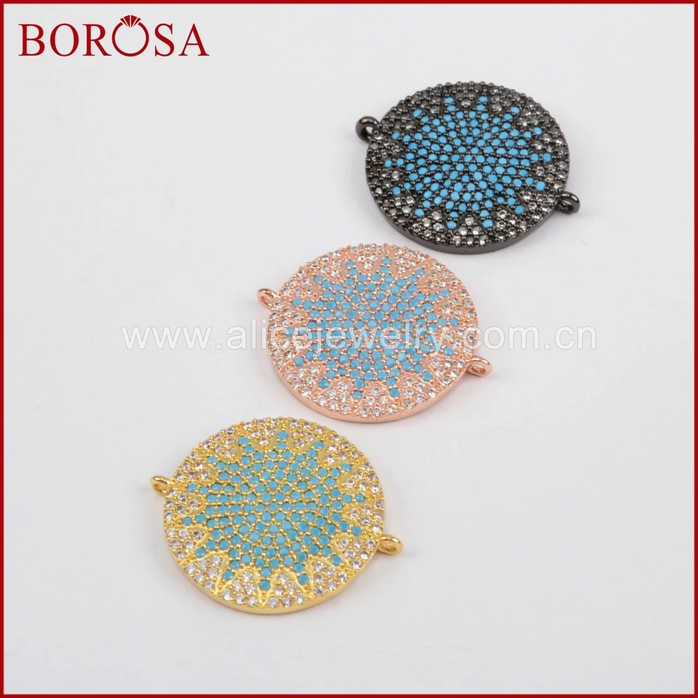 BOROSA 20 мм микро проложить Циркон круглая звезда Бохо разъем для женщин модный