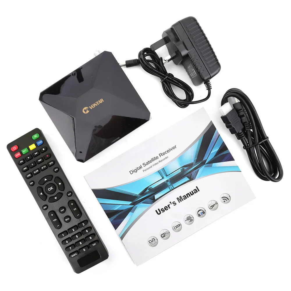 VONTAR V10 tv BOX H.265 DVB-S2 8PSK цифровой спутниковый ресивер Поддержка cline Stalker Xtream Испания Португалия TP список телеприставка