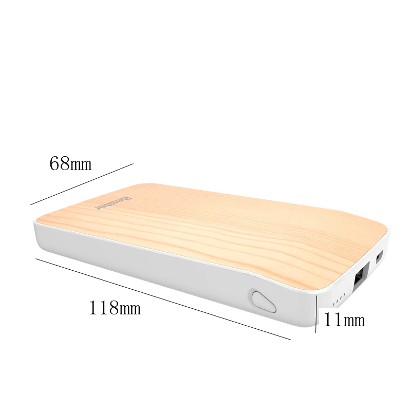 Besiter Power Bank 4000mah/8000mAh Portable Battery Packs Ultra Thin for Smart Phones Charger Wood Design USB | Мобильные телефоны