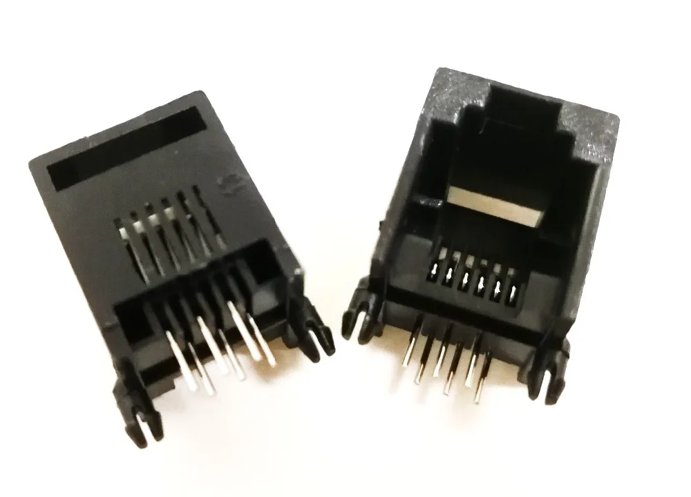 Модульный сетевой разъем RJ11 PCB 100 шт. телефонная розетка/Разъем LAN 5511 6p6c боковой