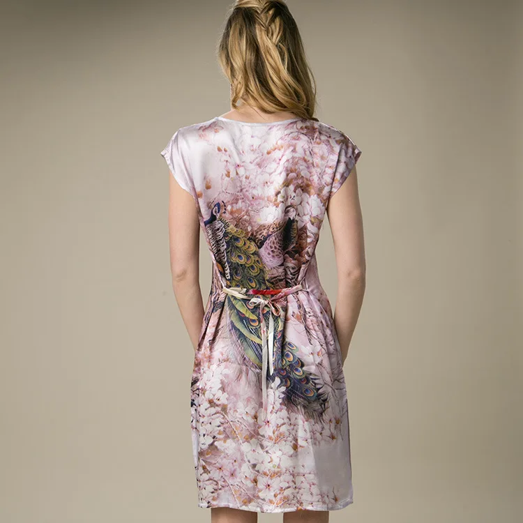 Женское атласное платье из натурального чистого шелка летнее крутое