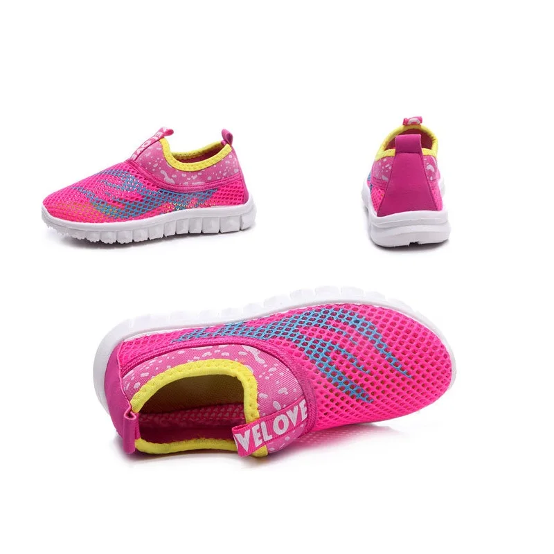 Новая детская одежда для мальчиков и девочек из сетчатого материала Обувь