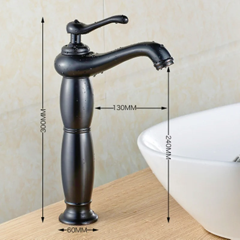 Смесители для раковины матовый латунный кран черного цвета с масляной